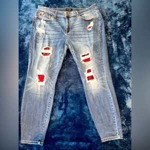 Judy Blue Buffalo Plaid Jeans 22W